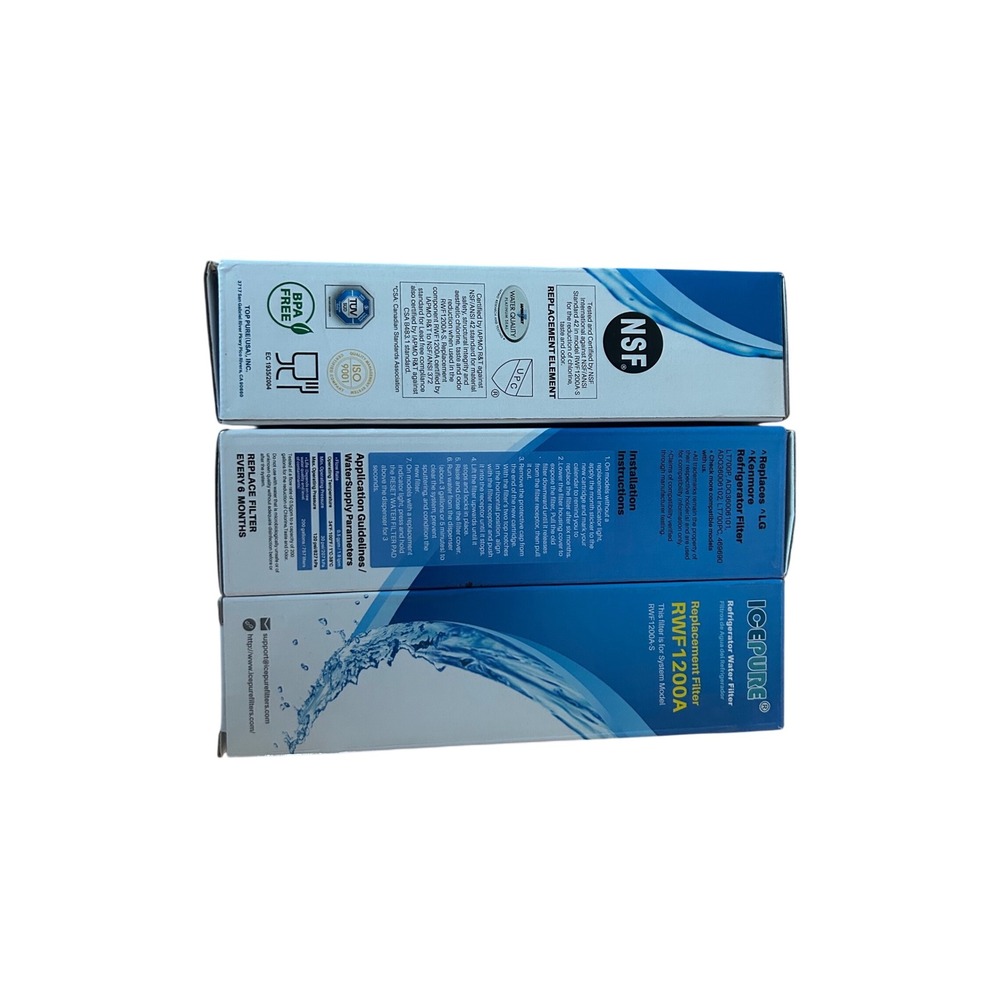 IcePure RWF1200A Refrigerator Water Filter Replacement LG LT700P Kenmore 9690
